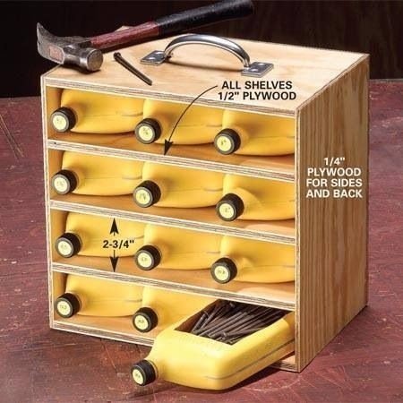 Ящик для хранения гвоздей и шурупов